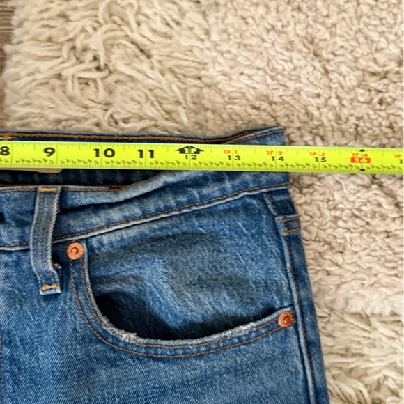 Levi's Ribcage Straight Ankle Blue Jeans Sz 27 - Picture 4 of 6